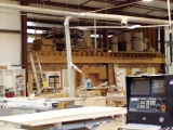 Industrial-grade woodworking equipment and custom stain and finish.